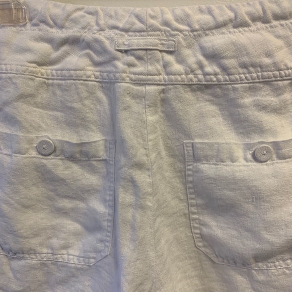 Vince 100% linen button down white shorts - Picture 6 of 6